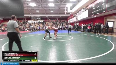 287 lbs Quarterfinal - Brian Carvalho, Terra Linda High School vs Devon Bertoli, Cardinal Newman High School