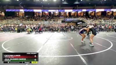 130 lbs Cons. Round 1 - Julia Salgado Campos, Hernando vs Caitlynn Llanos, Tampa Bay Tech