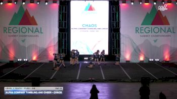 Alpha Company Tumbling and Cheer - Chaos [2026 L1 Youth - Flex - D2 Day 2] 2026 The Midwest Regional Summit