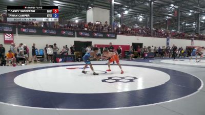 74 kg Champ. Rd Of 128 - Casey Swiderski, Cowboy RTC vs Tavian Camper, Regional Training Center South