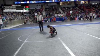 65 lbs Quarterfinal - Saige Franklin, Pratt Wrestling Club vs Jocelyn Gibson, Piper