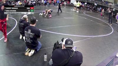 73 lbs 3rd Place Match - Emery Neiman, Ogallala Youth Wrestling Club vs Bria Stusse, Battle Creek