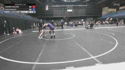 180 lbs Cons. Round 4 - Audree Willess, Missouri Valley College vs Jaclyn Daley, Wayland Baptist University