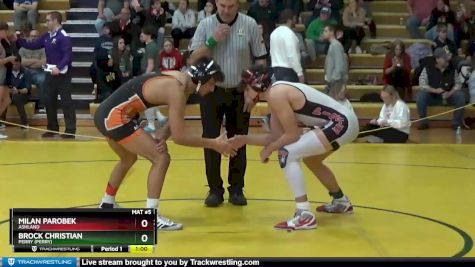 132 lbs Cons. Round 6 - Brock Christian, Perry (Perry) vs Milan Parobek, ASHLAND