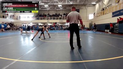 133 lbs Round 2 (6 Team) - Cam Kiser, Cowley College vs Jake Aho, Rochester Community & Tech. College