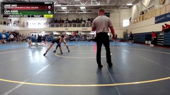 133 lbs Round 2 (6 Team) - Cam Kiser, Cowley College vs Jake Aho, Rochester Community & Tech. College