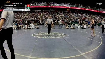 1A 157 lbs Quarterfinal - Lorenzo Alston, Uwharrie Charter Academy vs Wesley Willey, East Wilkes High School