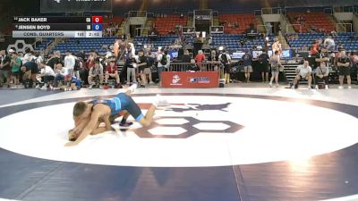 138 lbs Cons. Quarters - Jack Baker, California vs Jensen Boyd, Indiana
