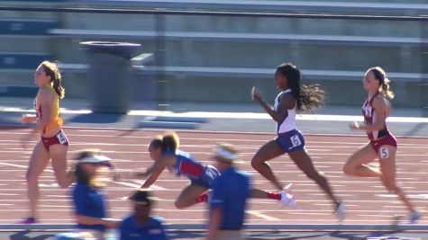 Women's 800m, Heat 1 - Jasmine Staebler is the last one standing in domino effect 800m prelim