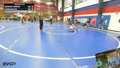 76 lbs Rr Rnd 5 - Brantley Wisdom, Caney Valley Wrestling vs Damen Macias, Berryhill Wrestling Club