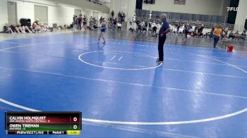 85 lbs Finals (8 Team) - Calvin Holmquist, UNC (United North Central) vs Owen Tireman, Hastings