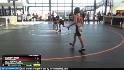 B-14 lbs Cons. Round 1 - Garrett Spier, Hammerin Hawks vs Graham Phillips, Mediapolis Youth Wrestling