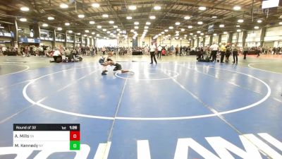 90 lbs Round Of 32 - Ariah Mills, GA vs Max Kennedy, NY