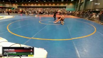 100 lbs Cons. Round 7 - Lizzie Bravo, Centennial/Corona vs Lyla Stafford, Del Oro