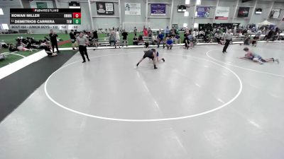 Junior Boys - 132 lbs Cons. Round 4 - Rowan Miller, Rocky Mountain Wrestling Academy vs Demetrios Carrera, Team El1te Wrestling