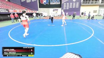 190 lbs Champ. Round 2 - Layne O`Neil, WOW Wrestling Club vs Paul Miranda, Carrollton Thunder Wrestling