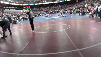 5A 150 lbs Champ. Round 1 - Chase Greenwood, Idaho Falls vs Brian Moreno, Blackfoot