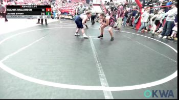 135 lbs Rr Rnd 1 - Evanna Williamson, The Academy Wichita Kansas vs Adalie Evans, Enid Youth Wrestling Club