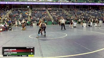 3A 150 lbs Champ. Round 1 - James Weaver, North Gaston vs Griffin Barber, Jesse Carson