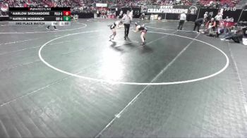 Girls 145 lbs 3rd Place Match - Harlow Skenandore, Pulaski-Girls vs Katelyn Nosbisch, Black River Falls-Girls