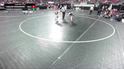 Girls 145 lbs 3rd Place Match - Harlow Skenandore, Pulaski-Girls vs Katelyn Nosbisch, Black River Falls-Girls