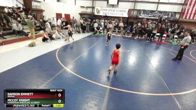 61 lbs Champ. Round 1 - McCoy Knight, Sanderson Wrestling Academy vs Samson Emmett, Uintah