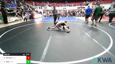 64 lbs Rr Rnd 3 - Hunter Wisdom, Caney Valley Wrestling vs Landen Tate, Wyandotte Youth Wrestling