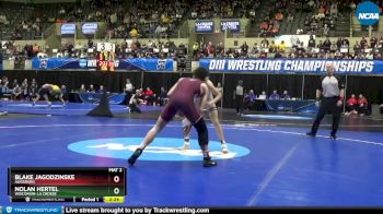 157 lbs Semifinal - Nolan Hertel, Wisconsin-La Crosse vs Blake Jagodzinske, Augsburg