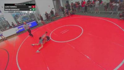 157 lbs Champ. Round 2 - Luke Farwell, Eleanor Roosevelt High School vs Oscar Gonzalez, Legacy WC