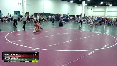 190 lbs Placement (16 Team) - Ryder Wilder, Camden Outsiders The Greasers vs Ronald Thomas, S.E.O. Wrestling Club- Blue