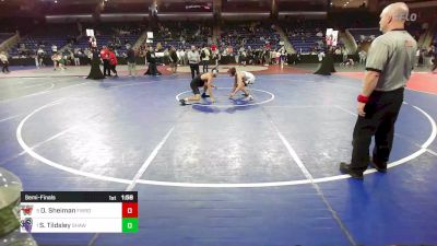 144 lbs Semifinal - Owen Sheiman, Fairfield Warde vs Sidney Tildsley, Shawsheen