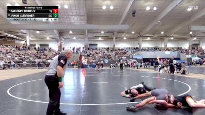 A 132 lbs Quarterfinal - Jakob Clevinger, Elizabethton High School vs Zachary Murphy, Tullahoma High School