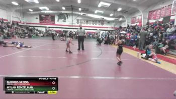 45-48 lbs Round 4 - Mylah Renzelman, Carrollton Youth Wrestling vs Isadora Setina, Odessa Youth Wrestling