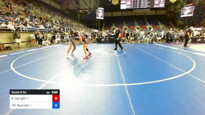 135 lbs Round Of 64 - Angel Upright, PA vs Margaret Buurma, MI