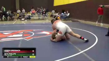 285 lbs Cons. Round 1 - Seth Phillips, Thiel College vs Joseph Dreisbach, Lourdes