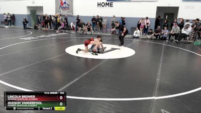 102 lbs Cons. Semi - Hudson Vanderpool, Pioneer Grappling Academy vs Lincoln Brower, Interior Grappling Academy