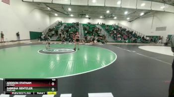 105 lbs Cons. Round 1 - Sabrina Gentzler, Worland vs Addison Statham, Big Piney