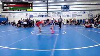 144 lbs Cons. Round 2 - Bailey Cox, Mannford vs Will Dunaway, Grove