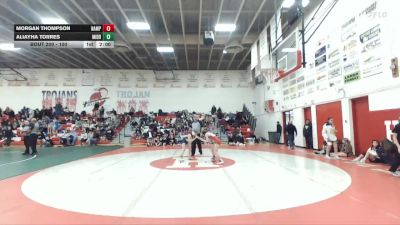 100 lbs Champ. Round 3 - Aliayha Torres, Middleton vs Morgan Thompson, Nampa