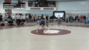 125 lbs Consi Of 8 #2 - Cameron Stinson Jr., North Carolina vs Matthew Dolan, West Virginia - UNATT