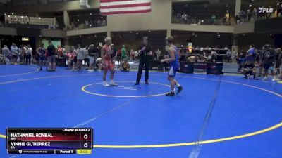 138 lbs Champ. Round 2 - Nathaniel Roybal, NM vs Vinnie Gutierrez, CA