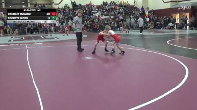 SPW-8 lbs 5th Place Match - Barrett Roland, LMWC vs Beckett Gibbs, East Buchanan