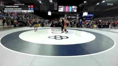 130 lbs Cons. Rd Of 16 - Auston Brown, OH vs Mackenzie Childers, IA