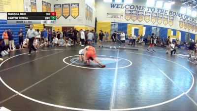 120 lbs Cons. Round 4 - Carter Rivera, Soldier City Wrestling Club vs Makana Tieri, Brevard FCA