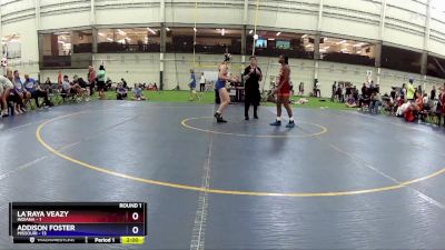 102 lbs Round 1 (8 Team) - La`Raya Veazy, Indiana vs Addison Foster, Missouri