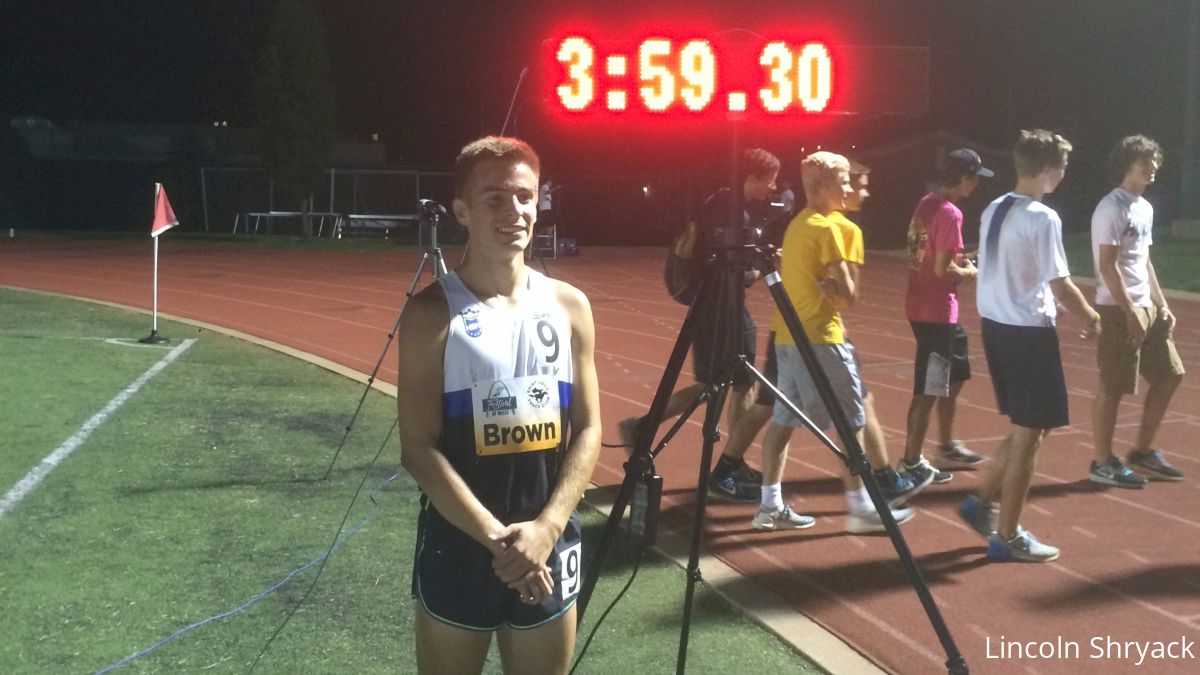 Reed Brown Becomes The Tenth High School Sub-4:00 Miler Ever