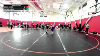 285 lbs Champ. Round 1 - Nathan Ramos, Lemoore College vs Cesar Lopez, Lassen