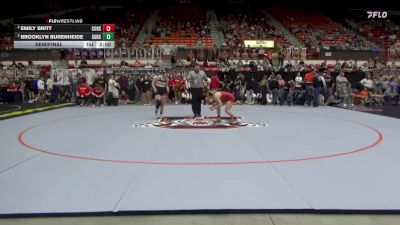 140 lbs Semifinal - Brooklyn Burenheide, St. George-Rock Creek HS vs Emily Britt, Columbus Hs