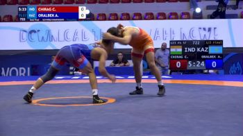 57 kg 1/2 Final - Chirag Chirag, India vs Allan Oralbek, Kazakhstan