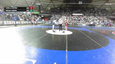 Girls 2A 100 lbs Cons. Round 2 - Micah Turpin, Aberdeen (Girls) vs Adela Castro, W. F. West (Girls)